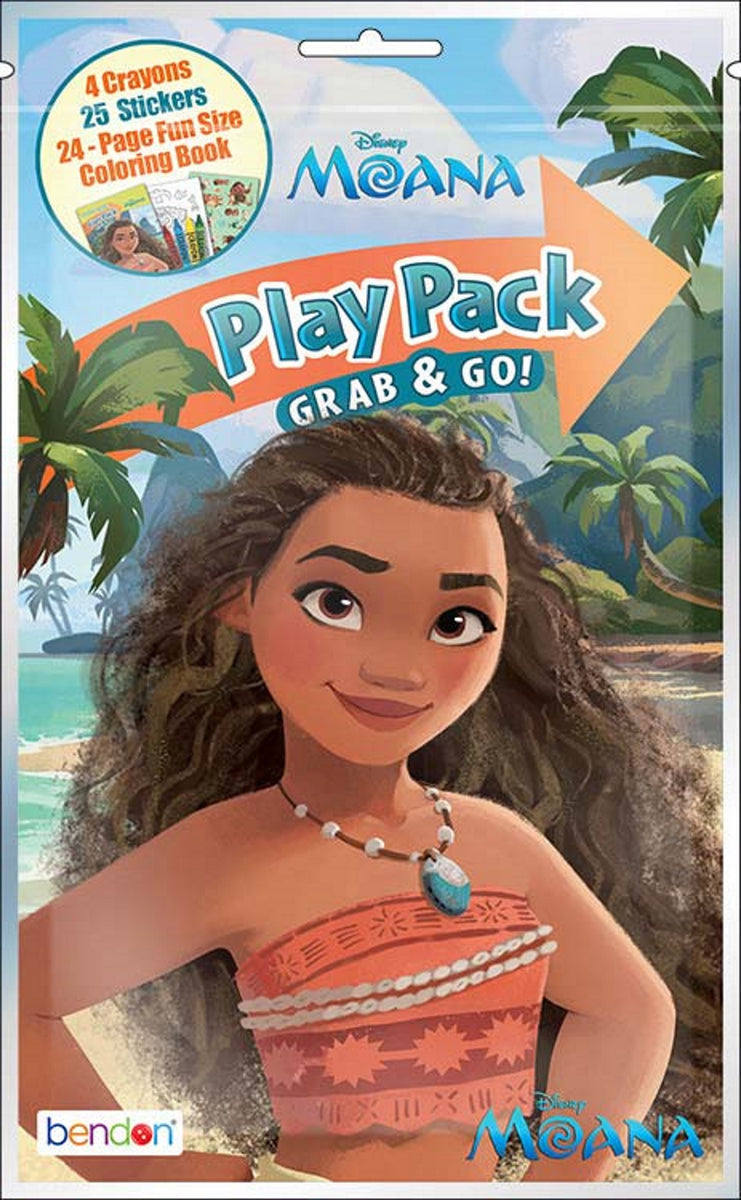 Bundle of 12 Disney Moana Grab & Go Play Packs and 12 KaleidoQuest 'Al