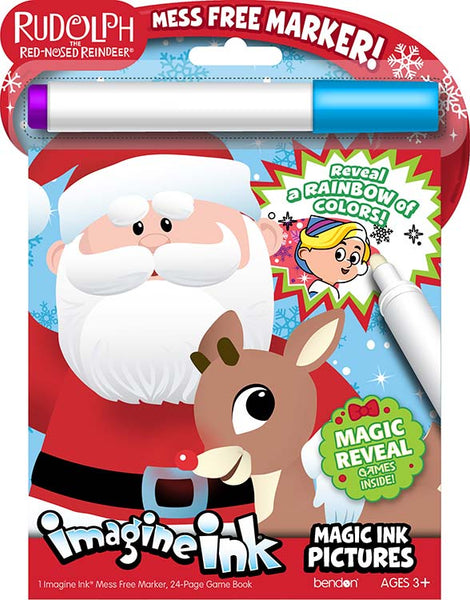 Rudolph the Red-nosed Reindeer 24-Page Imagine Ink Magic Pictures Activity Book