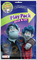 Bundle of 12 Disney Pixar's Onward Grab & Go Play Packs and 12 KaleidoQuest 'Joust Read It ' Medieval/Knight-Themed Colorable Bookmarks