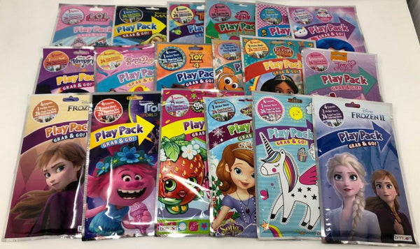 Play Packs Grab and Go Ultimate Girls Party Favors Play Packs - Bundle  Includes 8 Packs with Stickers, Coloring Books, Crayons and More