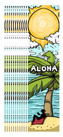 KaleidoQuest "Aloha" Colorable Bookmark - Island Theme (Pack of 12)